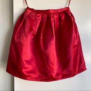 NWOT Topshop Red Satin Bubble Skirt US 4